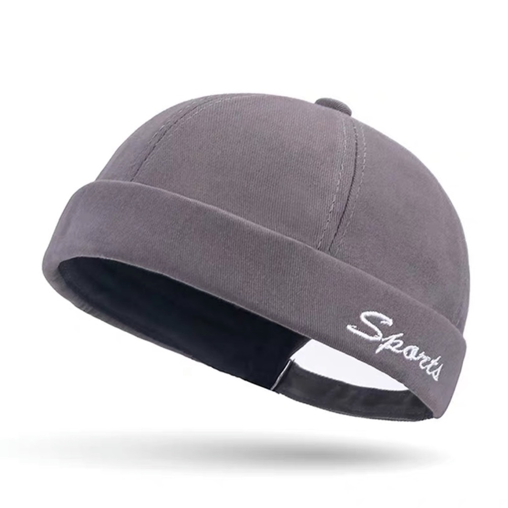 Dome Brimless Beanie for Men Women Retro Rolled Up Worker Hat